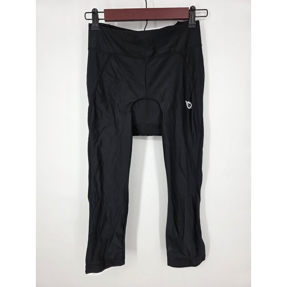 Baleaf Women's Cycling leggings Padded Capris Black Bike Tights‎ Size Small